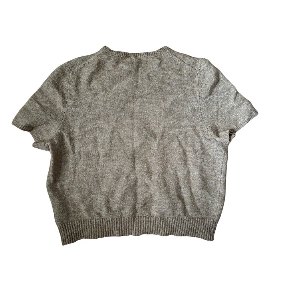 H&M Divided Beige Knit Sweater Vest Top Size Medium Soft Minimalist - Picture 4 of 5